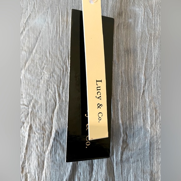 Lucy & Co. Gray sheer button up sequin embellished v-neck blouse size S. NWT - Picture 7 of 11